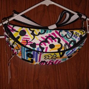 NWT Brighton Brand Colorful Graffiti Style Fanny Bag, Cross Body Bag.